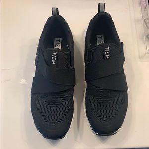 TIEM Slipstream - Black Geometric Cycling Shoe